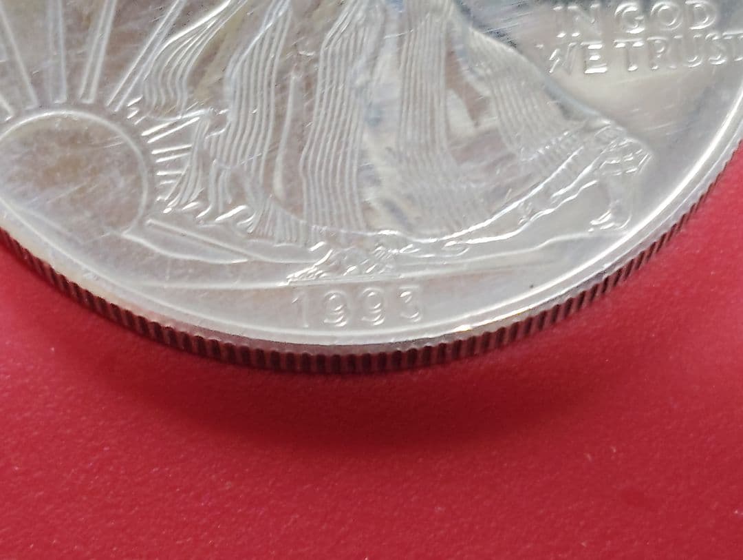 ● 1993年 ウォーキングリバティ 1ドル イーグル銀貨 1オンス 1ドル ●