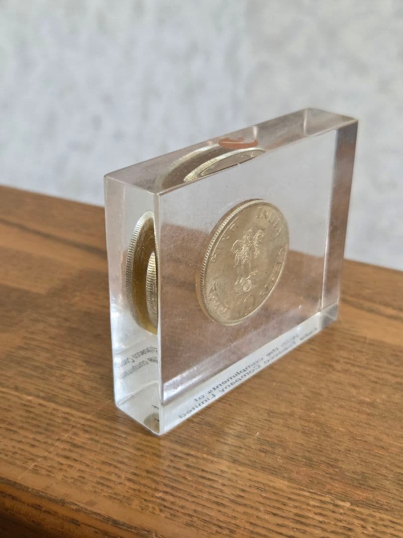 (置き物)インド共和国　ガンジー生誕100周年記念　10ルピー銀貨　1969