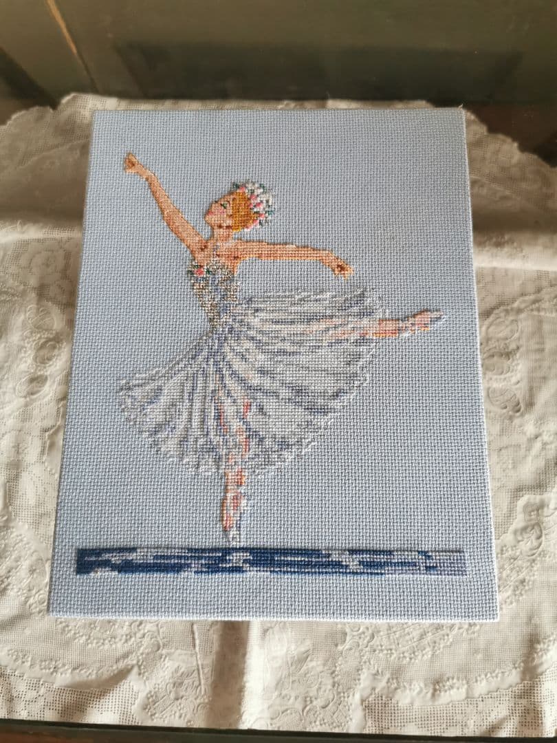 アンティーク イギリス ニードルワーク刺繍ボード プリマドンナ バレリーナ