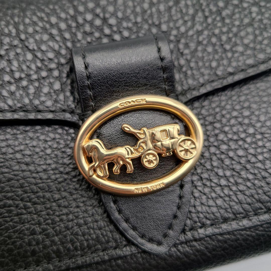 COACH 折り財布 新品 ブラック 小銭入れ お札入れ 黒 レディース