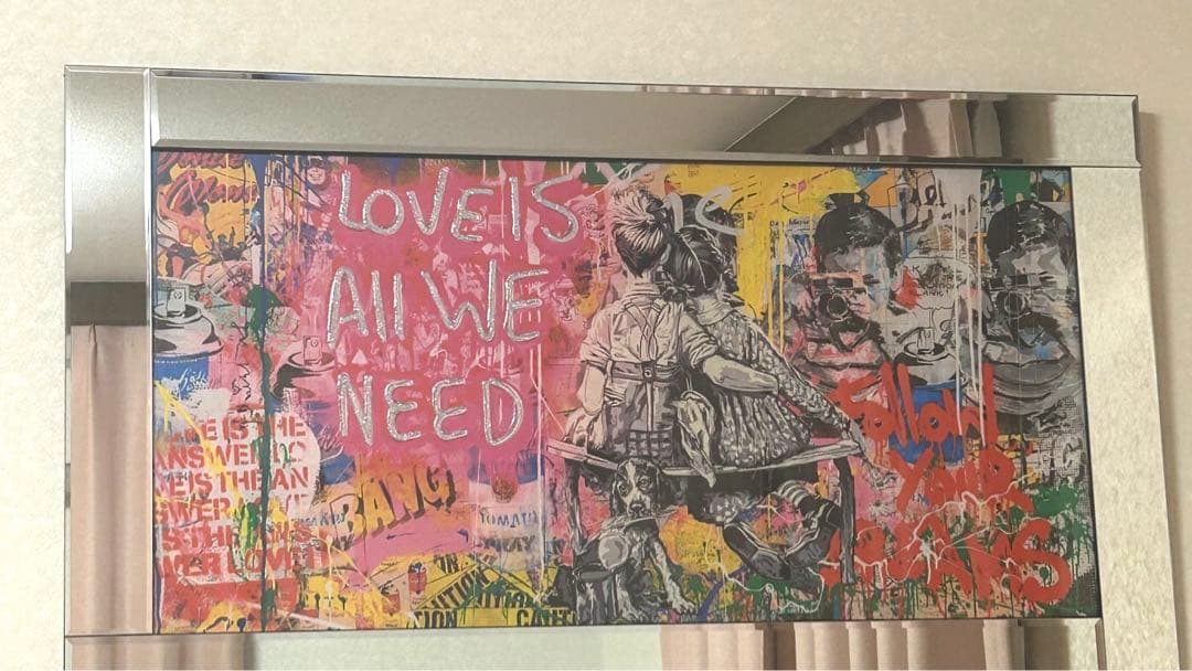 POP アメコミ 現代 アート スプレー バンクシー LOVE カラフル 転写