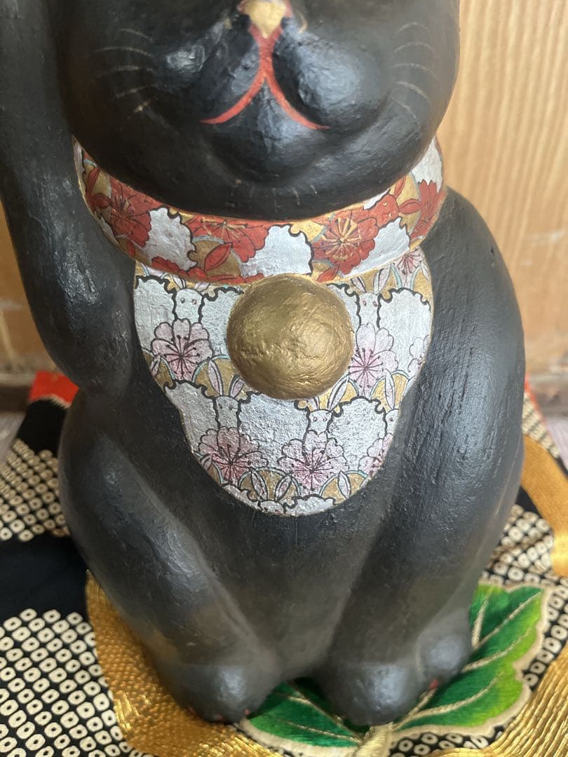 黒い招き猫 アンティーク品