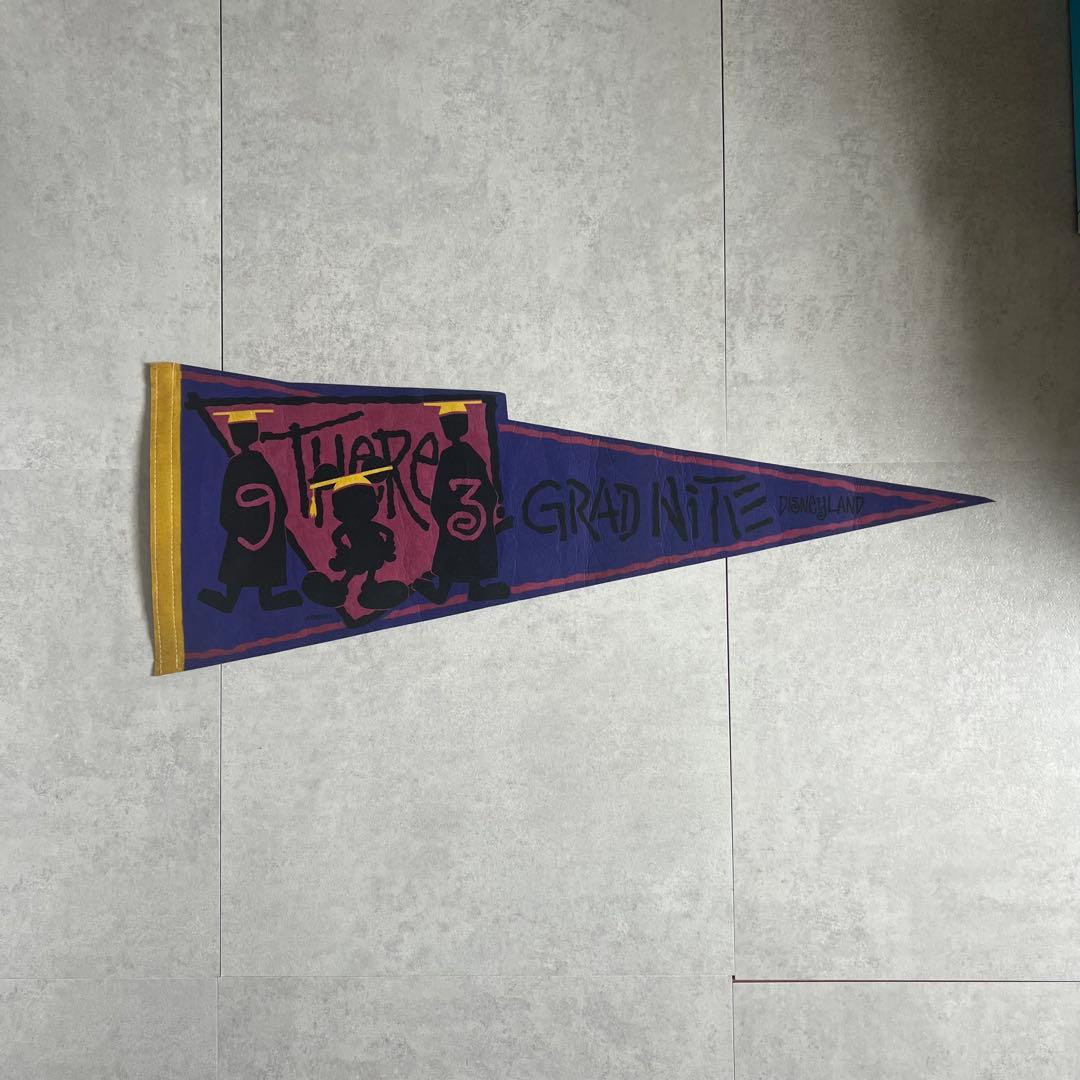 ディズニー ミッキーマウス Grad nite 93 ペナントStussy