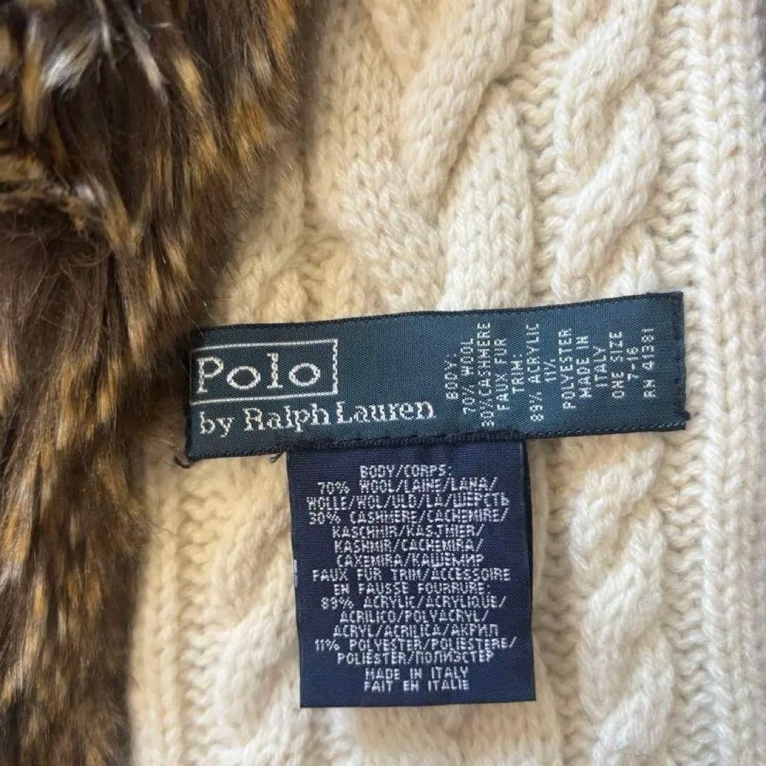 Polo by Ralph Lauren ファーマフラー　カシミヤ混
