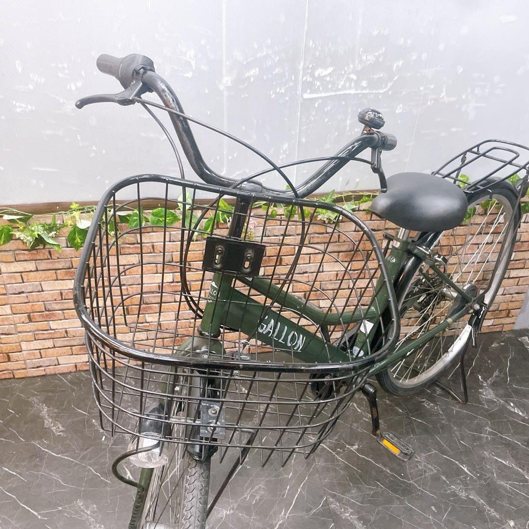 【34】一般車 ママチャリ GALLON カーキー 27インチ