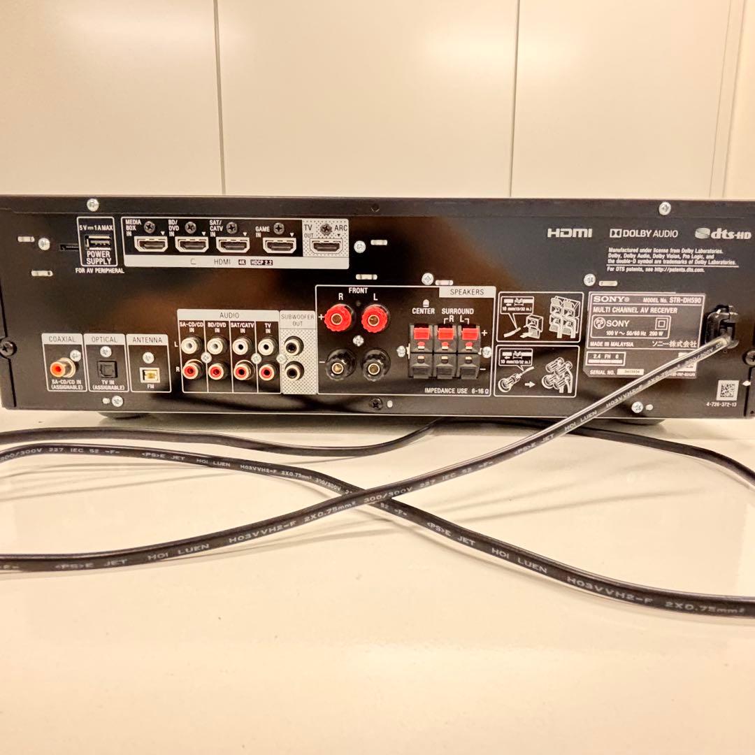 【美品・中古】SONY STR-DH590 マルチチャンネルインテグレートアンプ