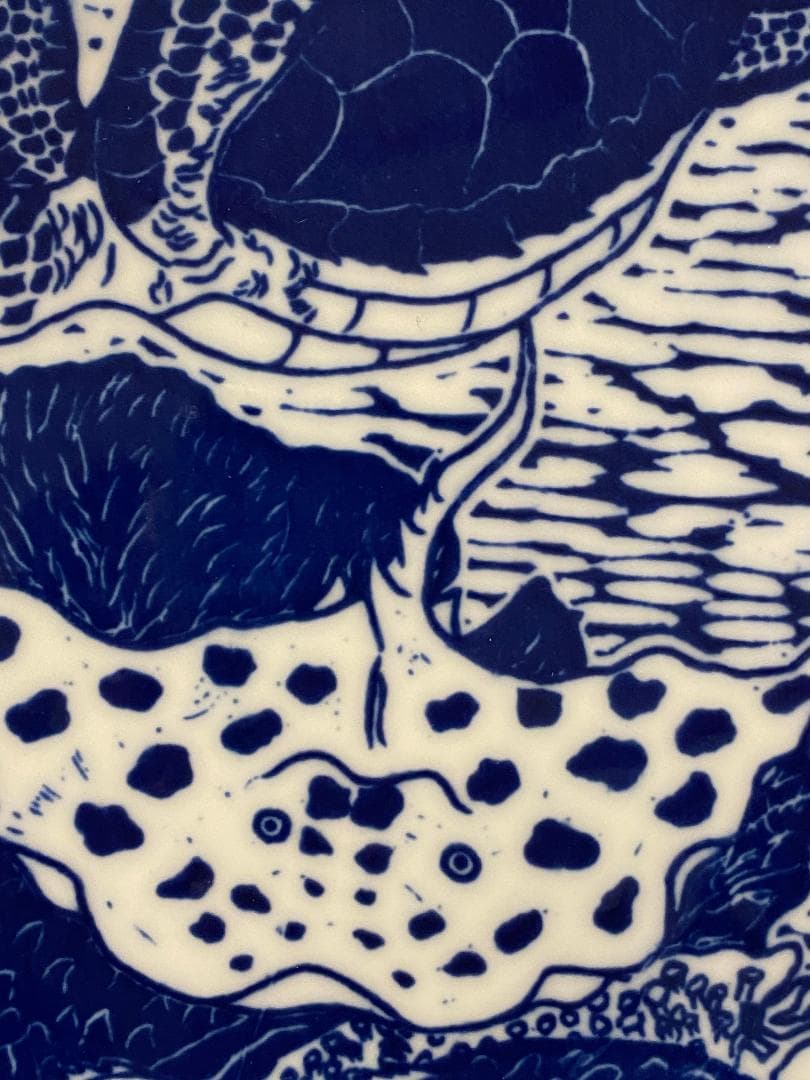 y*a様 平田亘 海の世界 陶板 額装