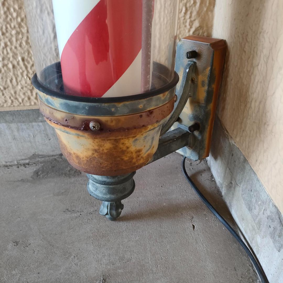 サインポール　理容　床屋　中古　オーバーホール済　電球新品　モーター新品