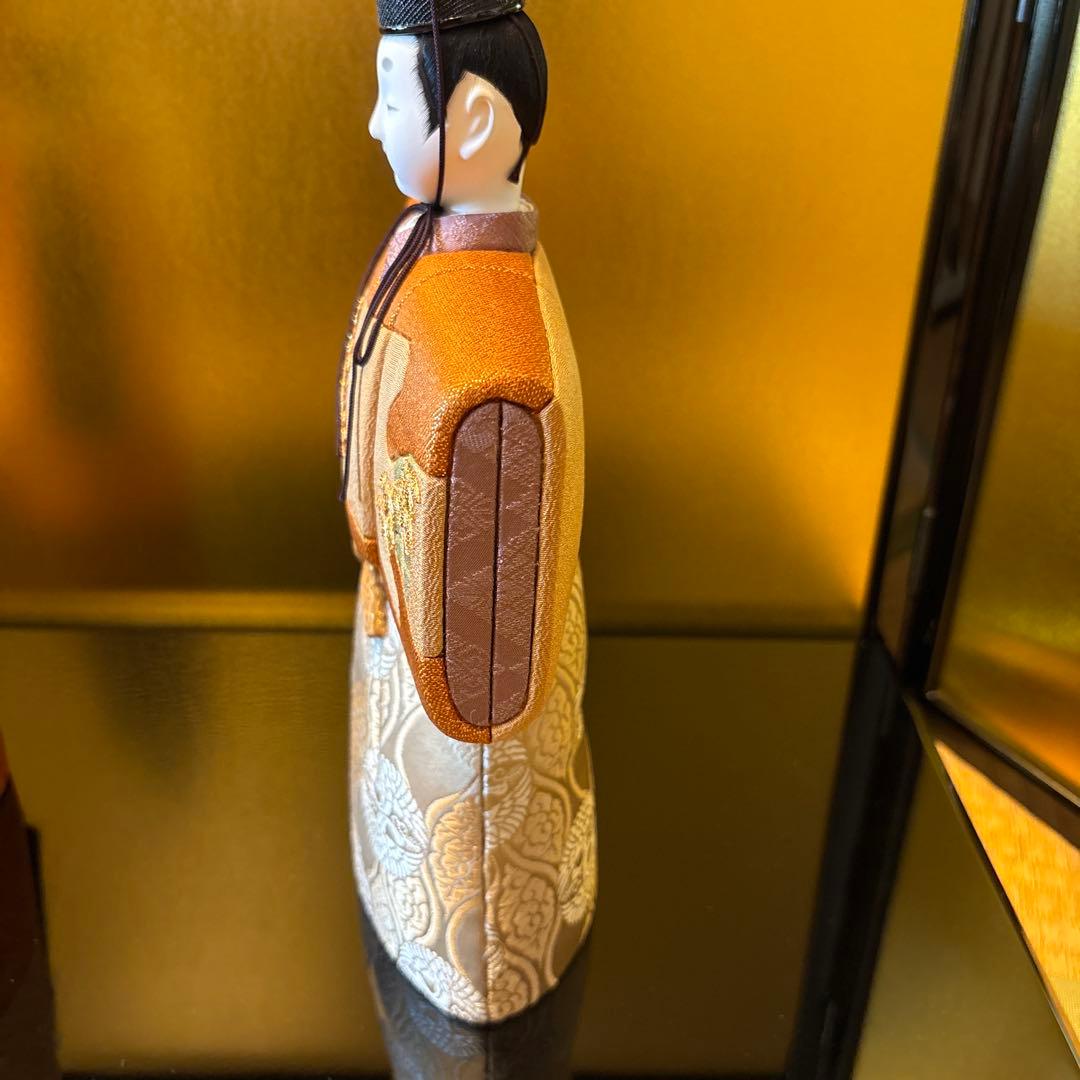 最終値下げ！真多呂人形　男雛30㎝女雛25㎝　雛人形　木目込人形　金屏風と飾り台