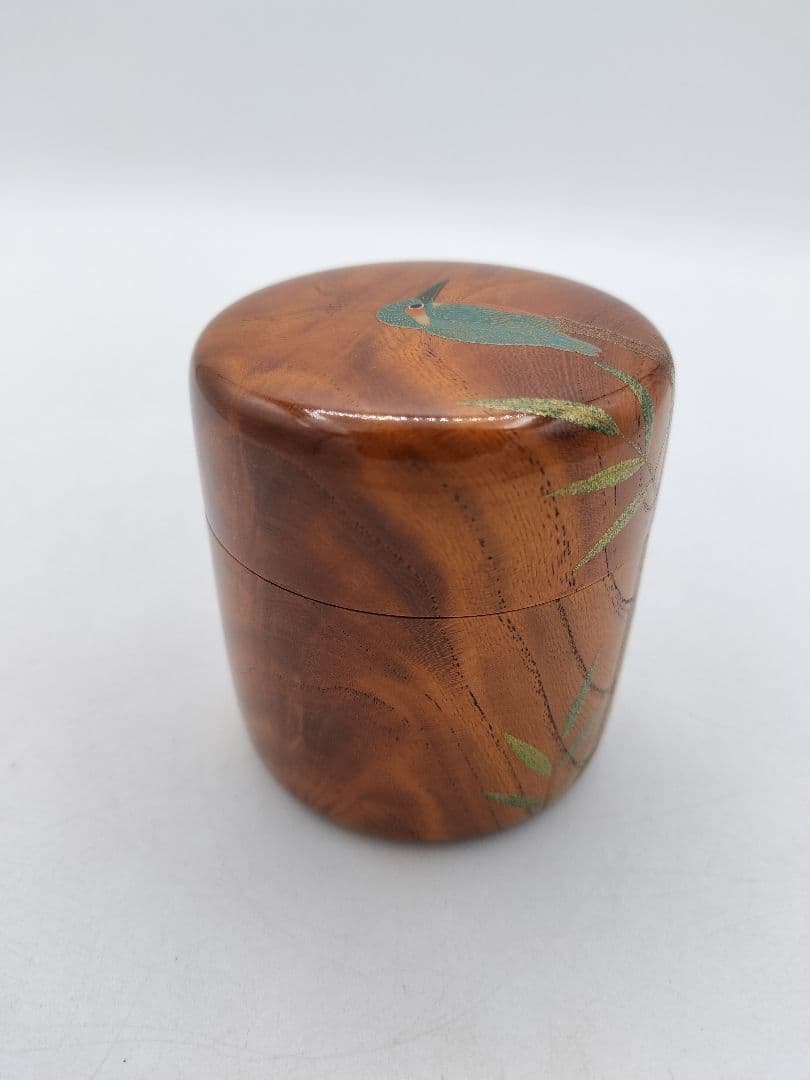 c666 寸胴茶器 﨔 翡翠蒔絵 中村宗悦 木箱 茶道具 古物
