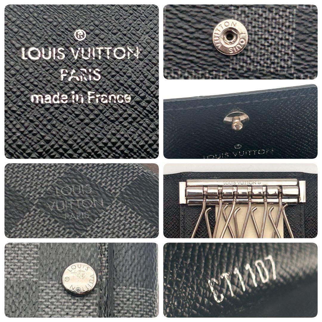 極美品✨ルイヴィトン 6連 キーケース ダミエ グラフィット ミュルティクレ6