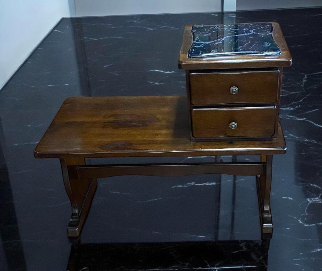 カリモク家具★テレフォンベンチ　花台　文机　使い方いろいろ