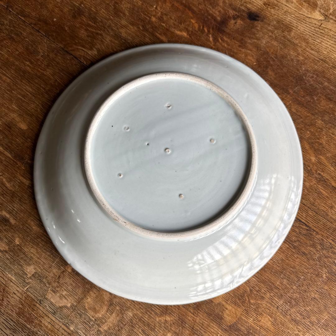 江戸後期　古伊万里　志田窯　染付賢人唐子文皿　29㎝　K349