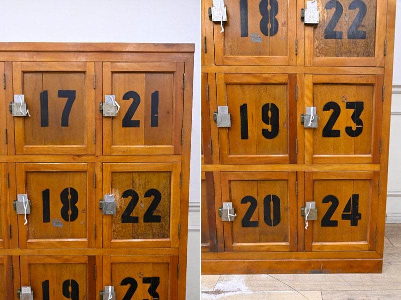 NH11 超稀少 昭和レトロ アンティーク 銭湯 女湯　総無垢 鍵付き