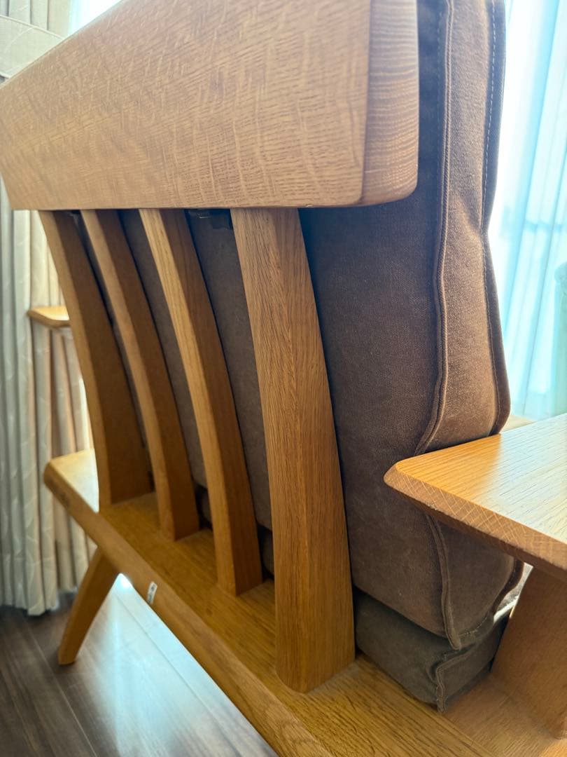 円空 アームチェア 座面付き ラウンジチェア 希少品 ローチェア 和風 座椅子