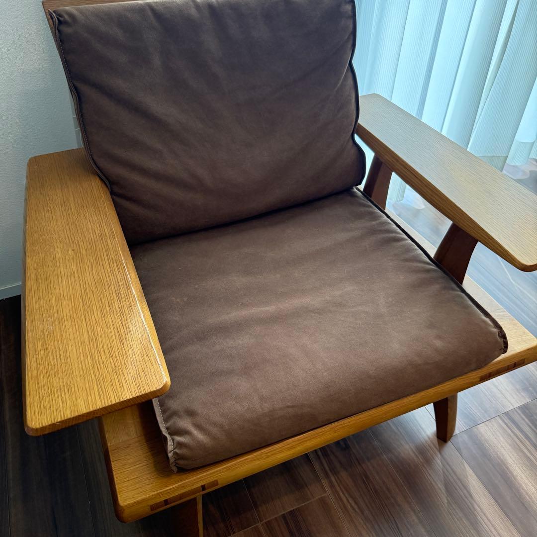 円空 アームチェア 座面付き ラウンジチェア 希少品 ローチェア 和風 座椅子