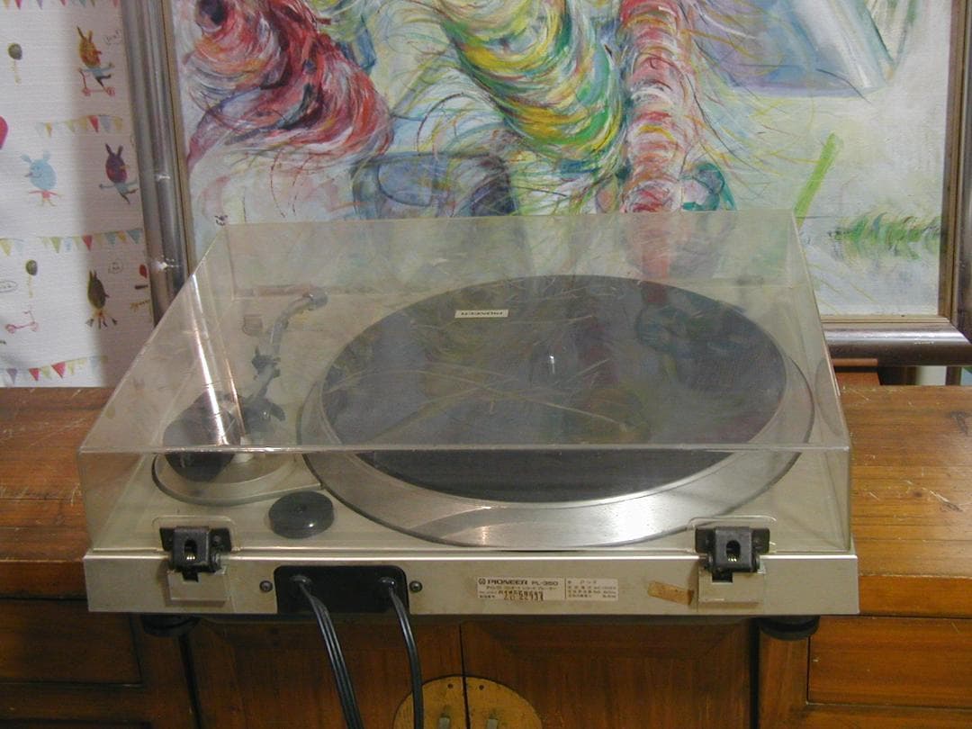 パイオニア PL- L-350 フルオートプレイヤー。カバーにキズかなり多い