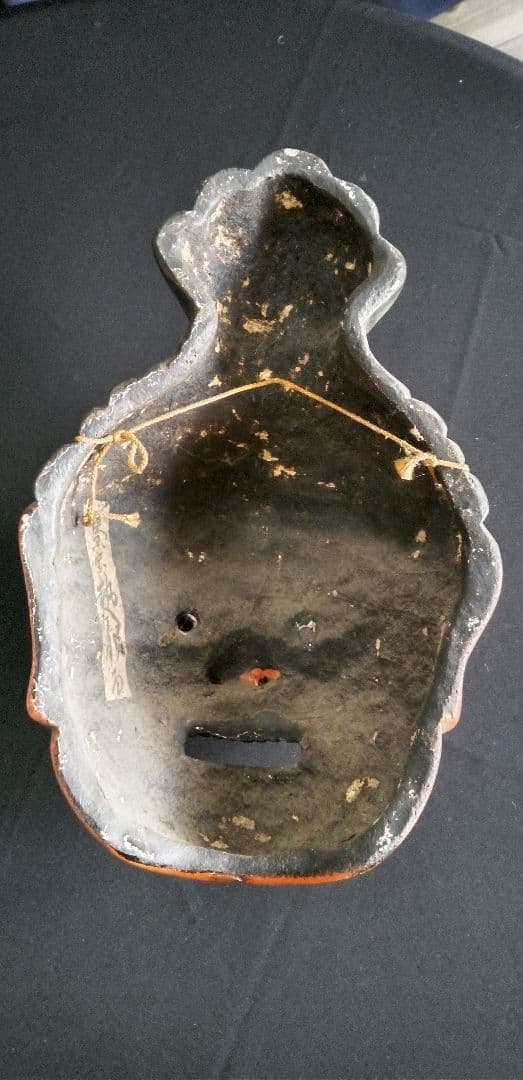乾漆、仁王金剛面、模国宝力士面技楽面、能面狂言面 約40cm