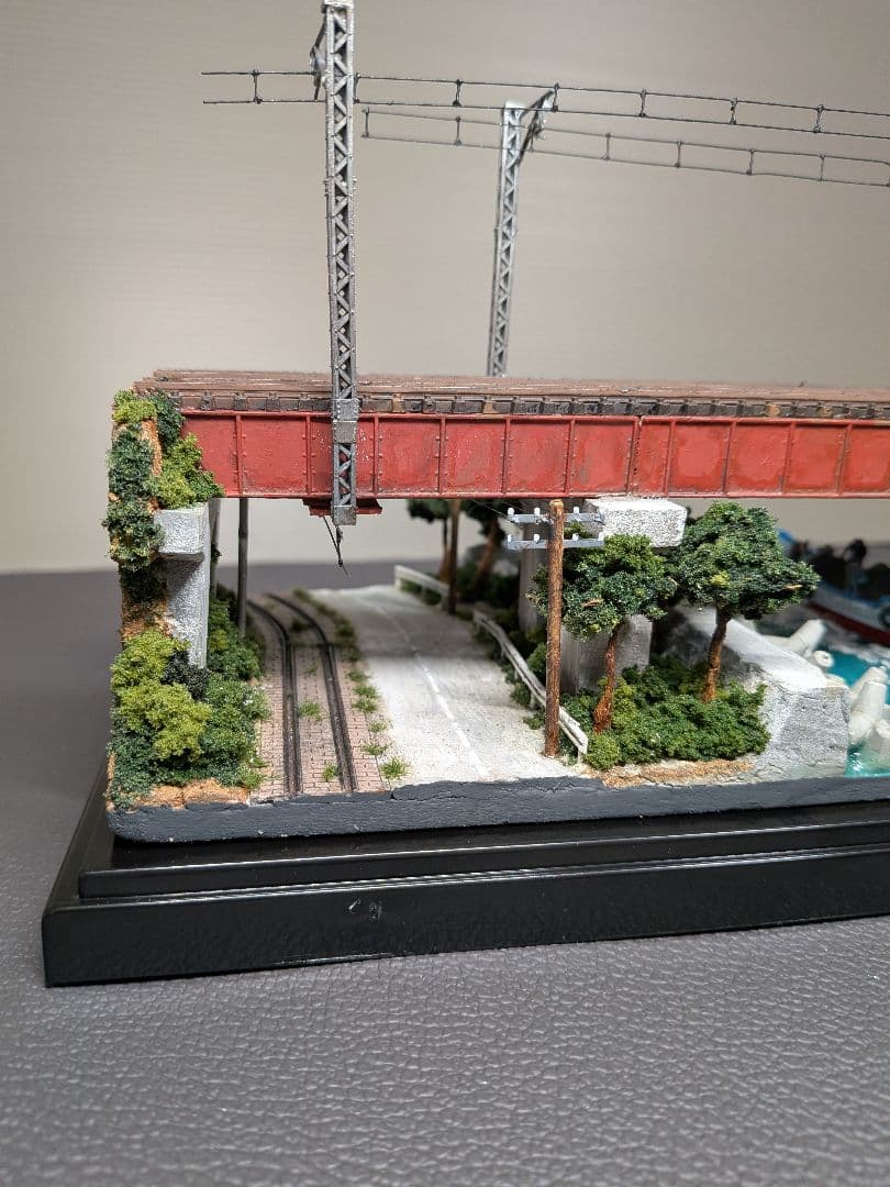 No.62鉄道Nゲージジオラマ車両、漁船、バス等付き