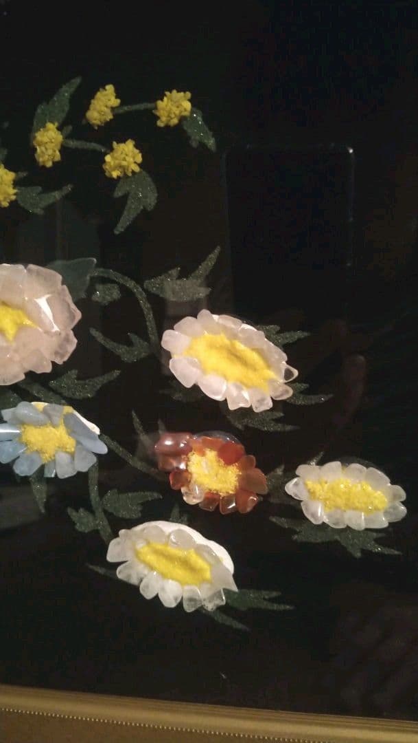 貴石画・天然石画・宝石画・レトロ・インテリア・アンティーク・額縁