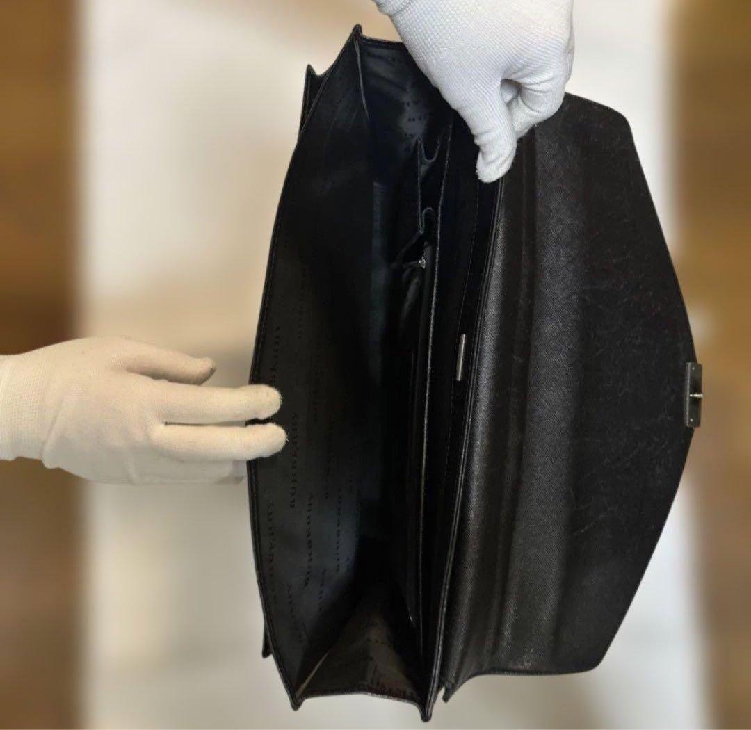 美品 Burberry （バーバリー）ダレスバッグ ビジネスバッグ サフィアーノ