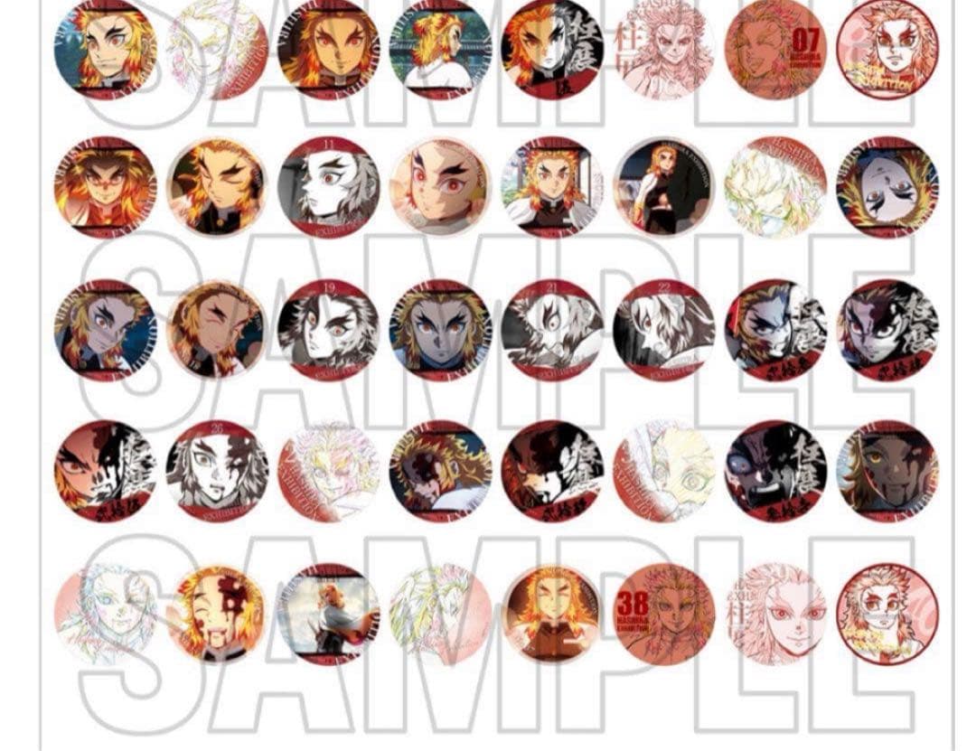 鬼滅の刃　柱展-そして無限城　柱百景　エモーショナル缶バッジ　煉獄杏寿郎　15個