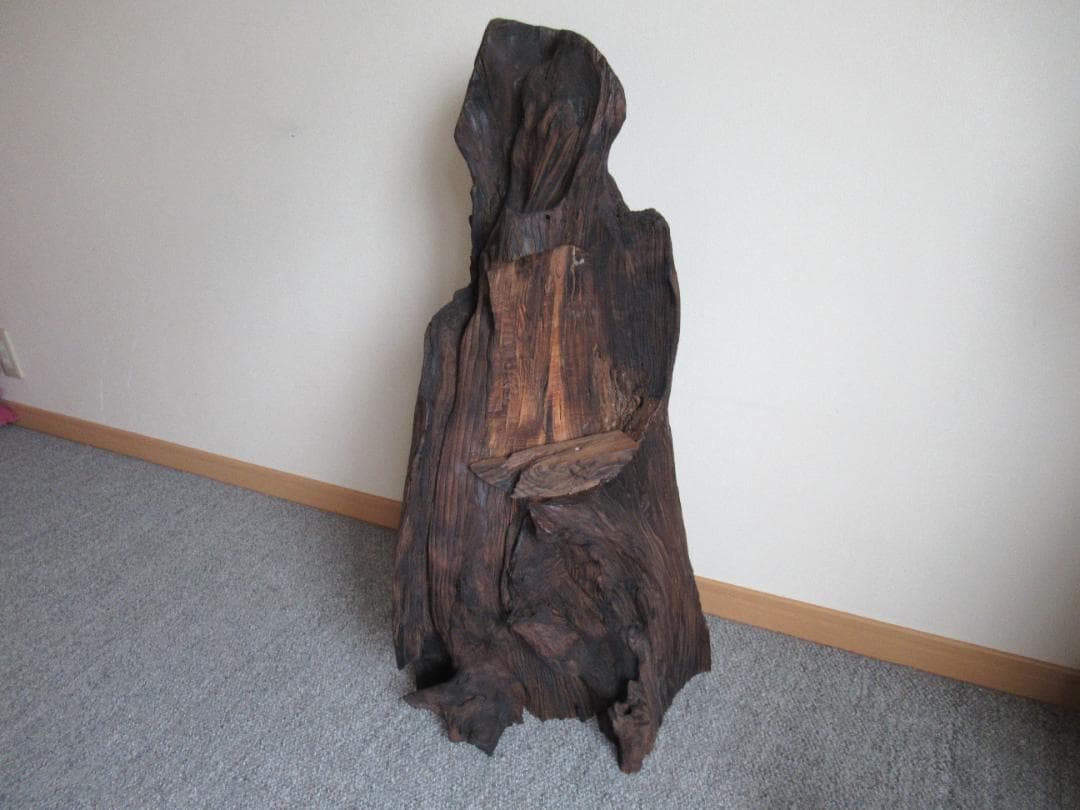 引取限定　☆希少神代杉アナログ時計☆　自然木　高さ約80cm