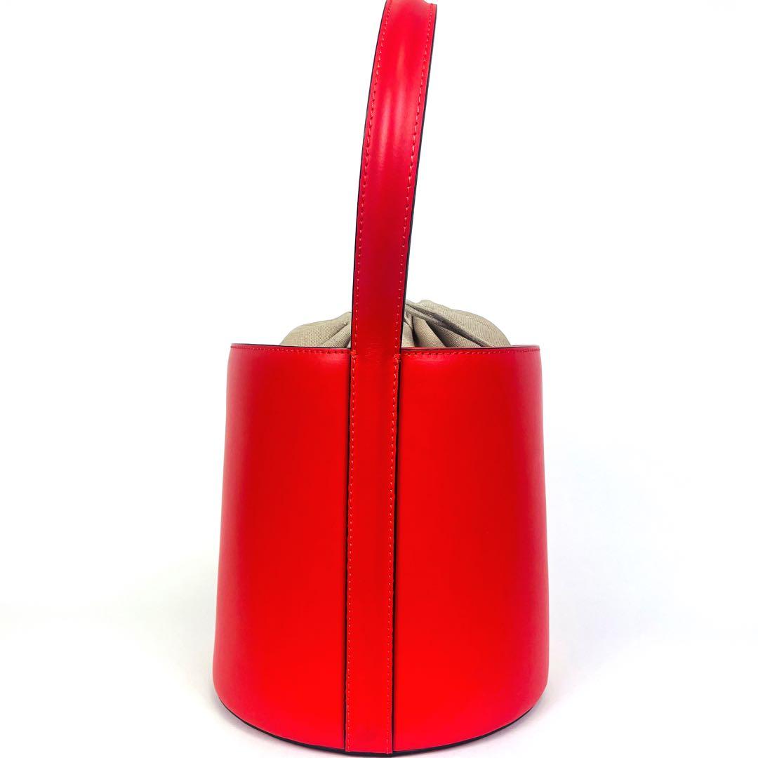 Plage バケツ型レザーバッグ レッド