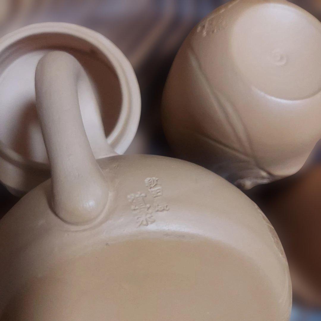 未使用　美品　珍品　茶器　レア　からくり　民芸　秋田焼　道楽　達磨　縁起物　4点