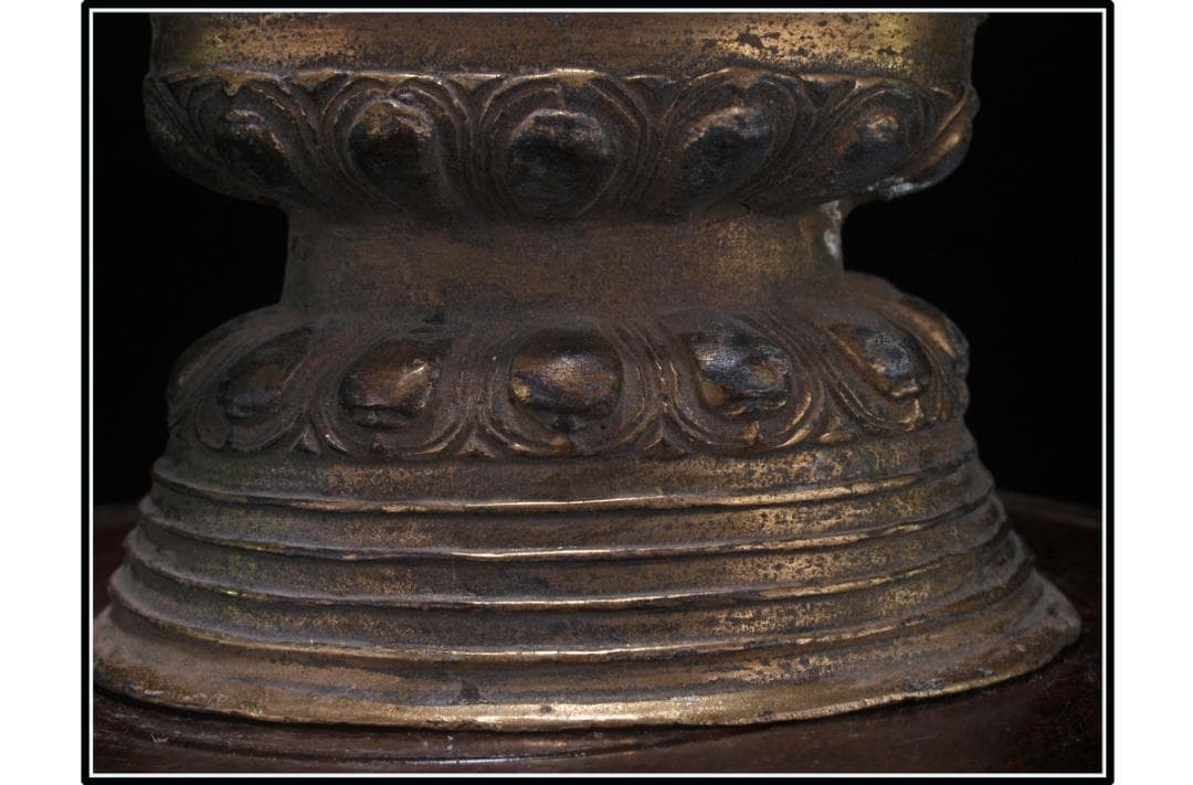 貴重品　唐時代銅製仏像　唐物骨董品 古美術 DE859B2-3