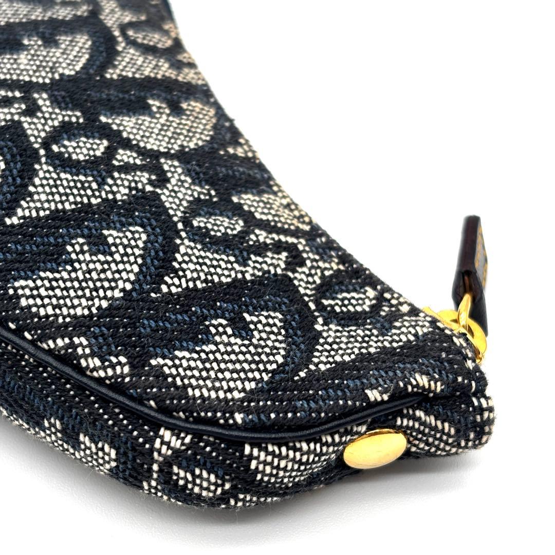 【正規品】ディオール ケース サドル トロッター キーリング ネイビー 金