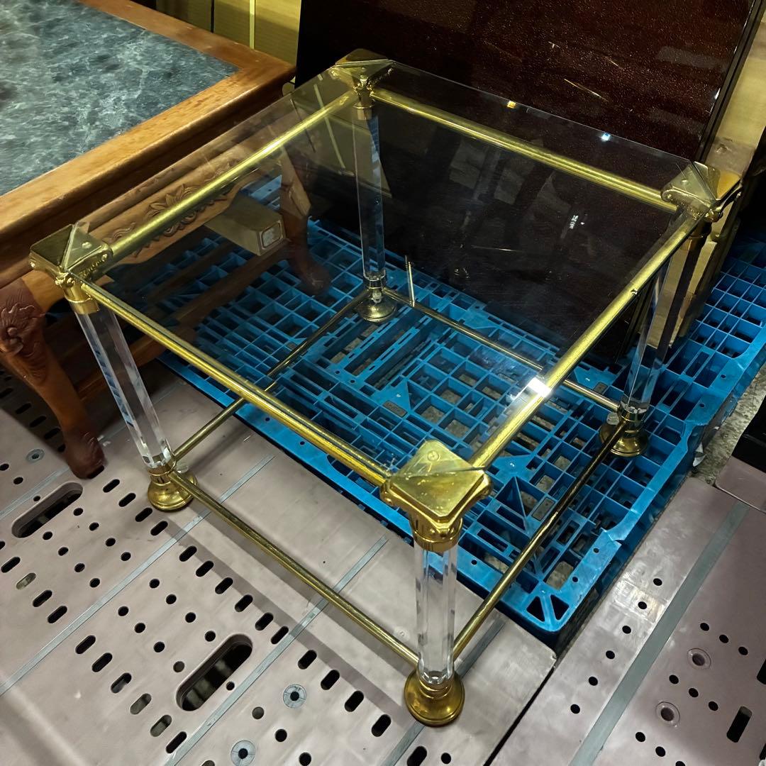 【N】サァラ麻布 オルセニゴ ガラス サイドテーブル コーヒーテーブル