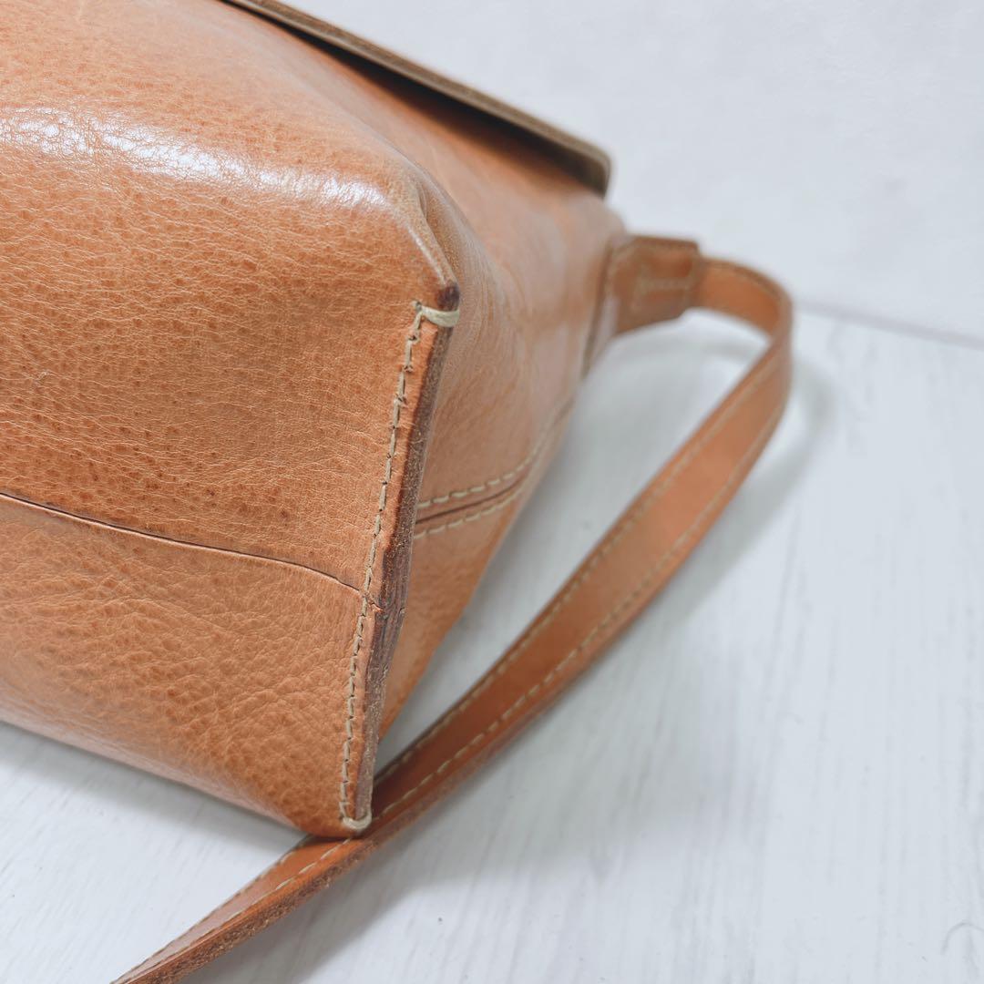 genten バッグ 牛革 ショルダーバッグ ゲンテン レザー 調整可能