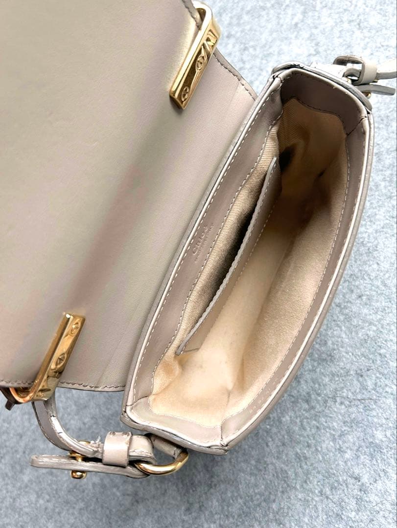 美品 Chloe C シー ミニバッグ ショルダーバッグ グレージュ　本革