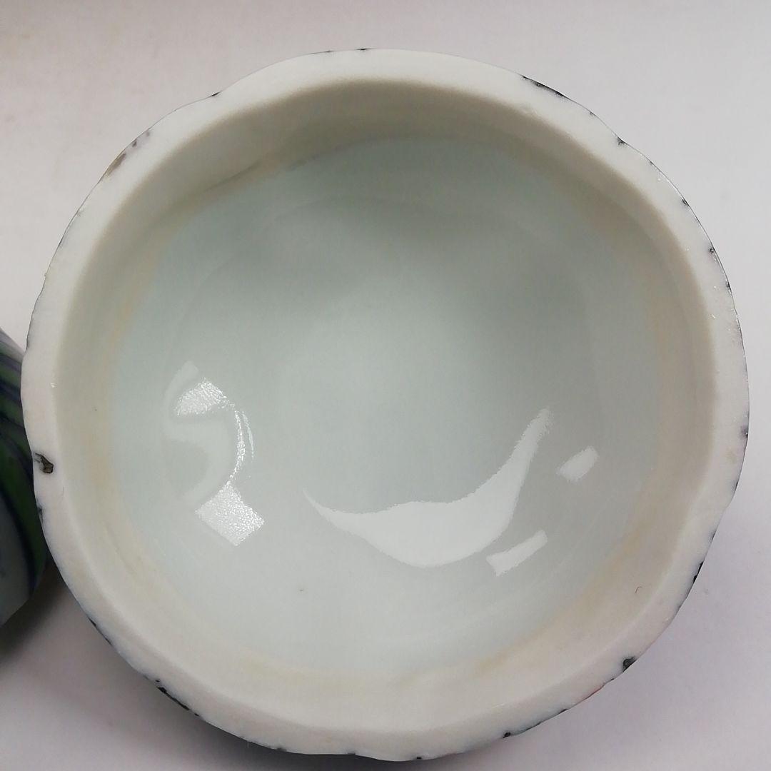 Ｔ８３９　香合　『干支　色絵　戌』『平安　高野昭阿弥 造』　共箱　茶道具