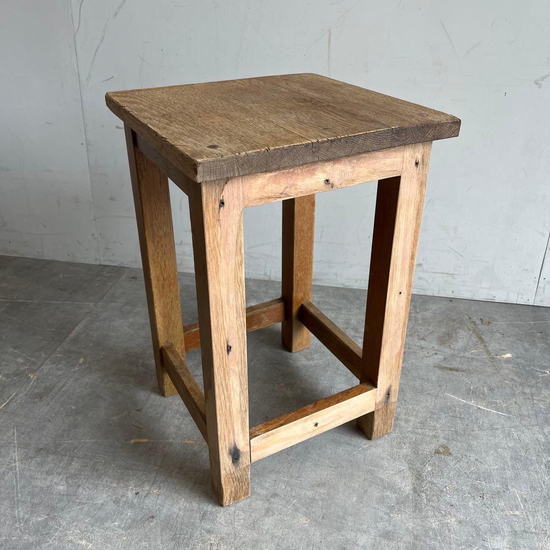 ヴィンテージ 無垢材 スツール イス チェア シャビー 木製 レトロ