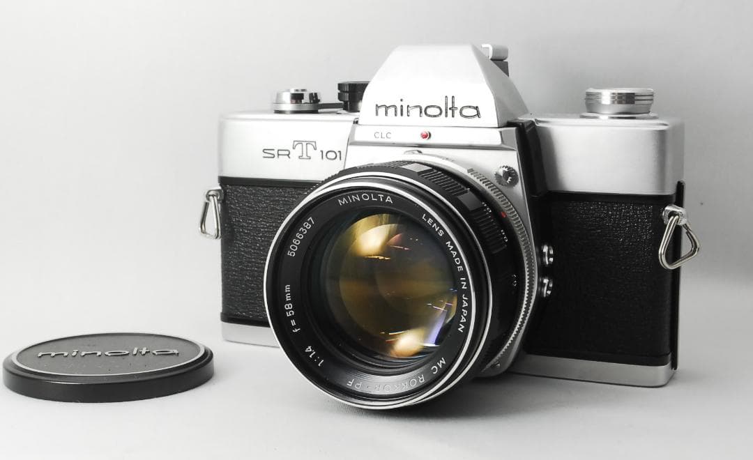 【整備済】ミノルタSRT101 ＆ MC ROKKOR-PF 58mm F1.4