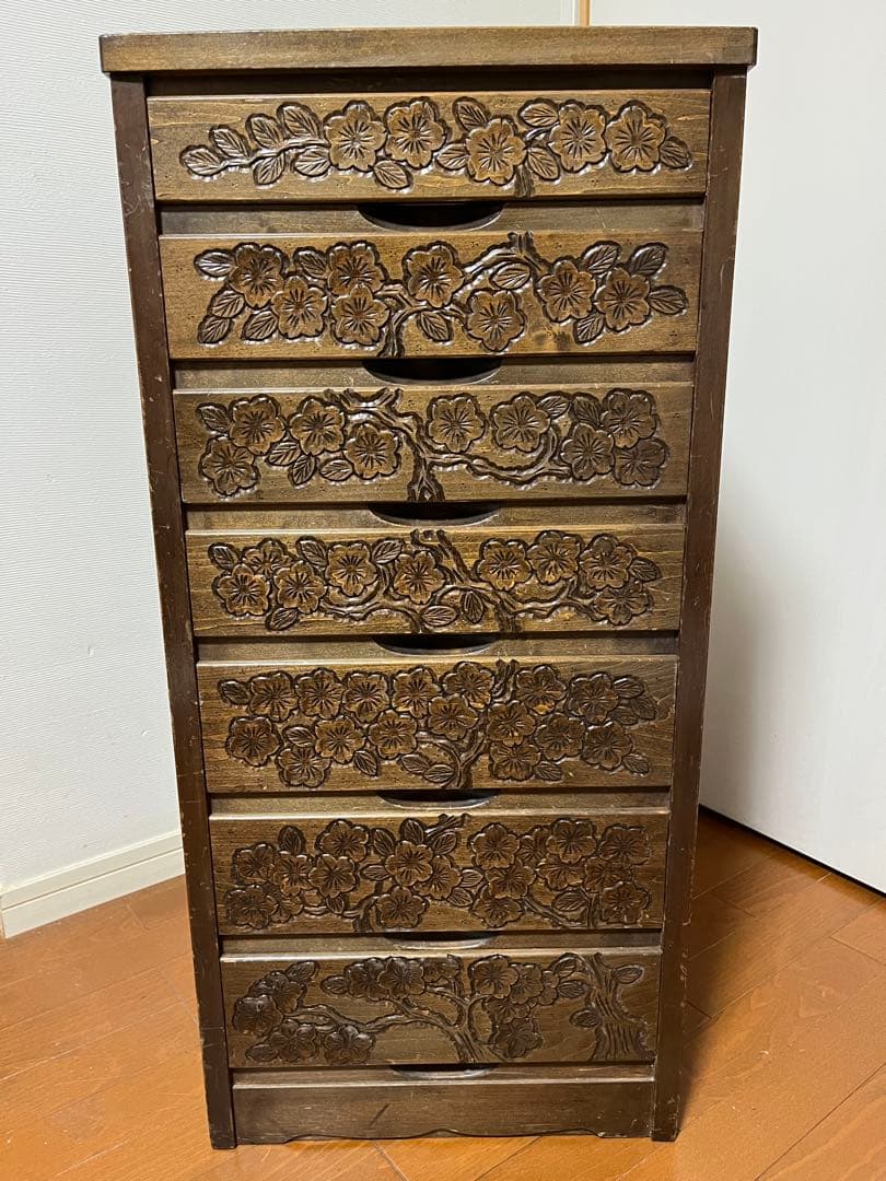 軽井沢彫り☆7段引出し②