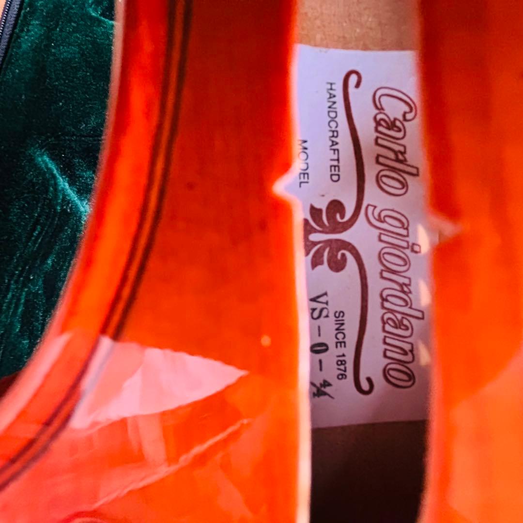 【美品】カルロジョルダーノ4/4 バイオリン本体 4弦 弓、ケース付き