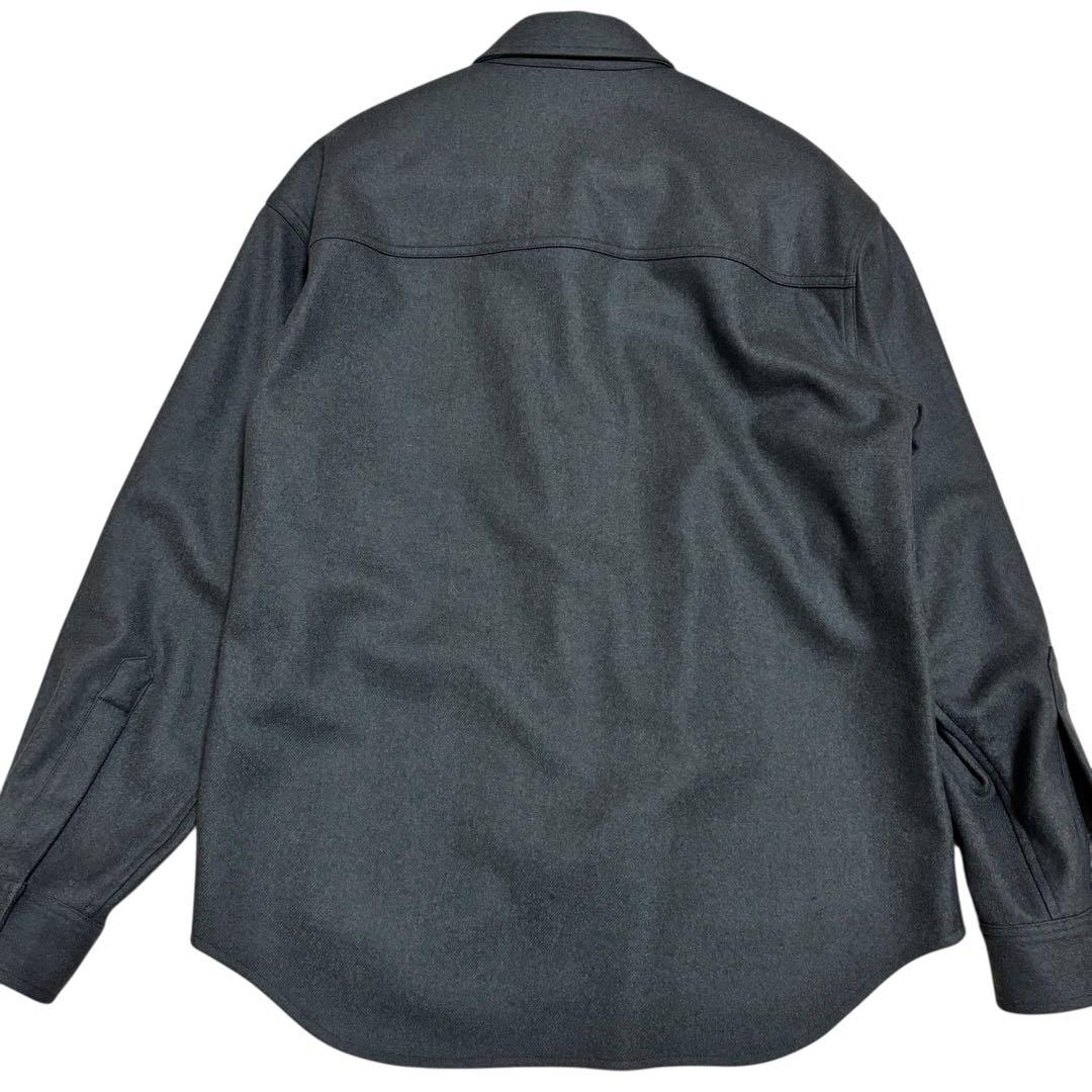 【最高級】ジョンスメドレー ウールカシミヤ CPOジャケット グレー L 日本製