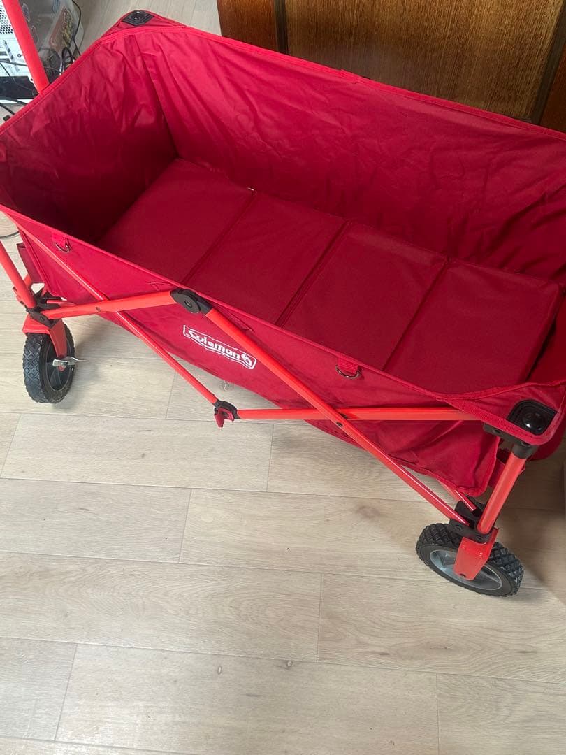 Coleman 赤 キャリーカート 折りたたみ式