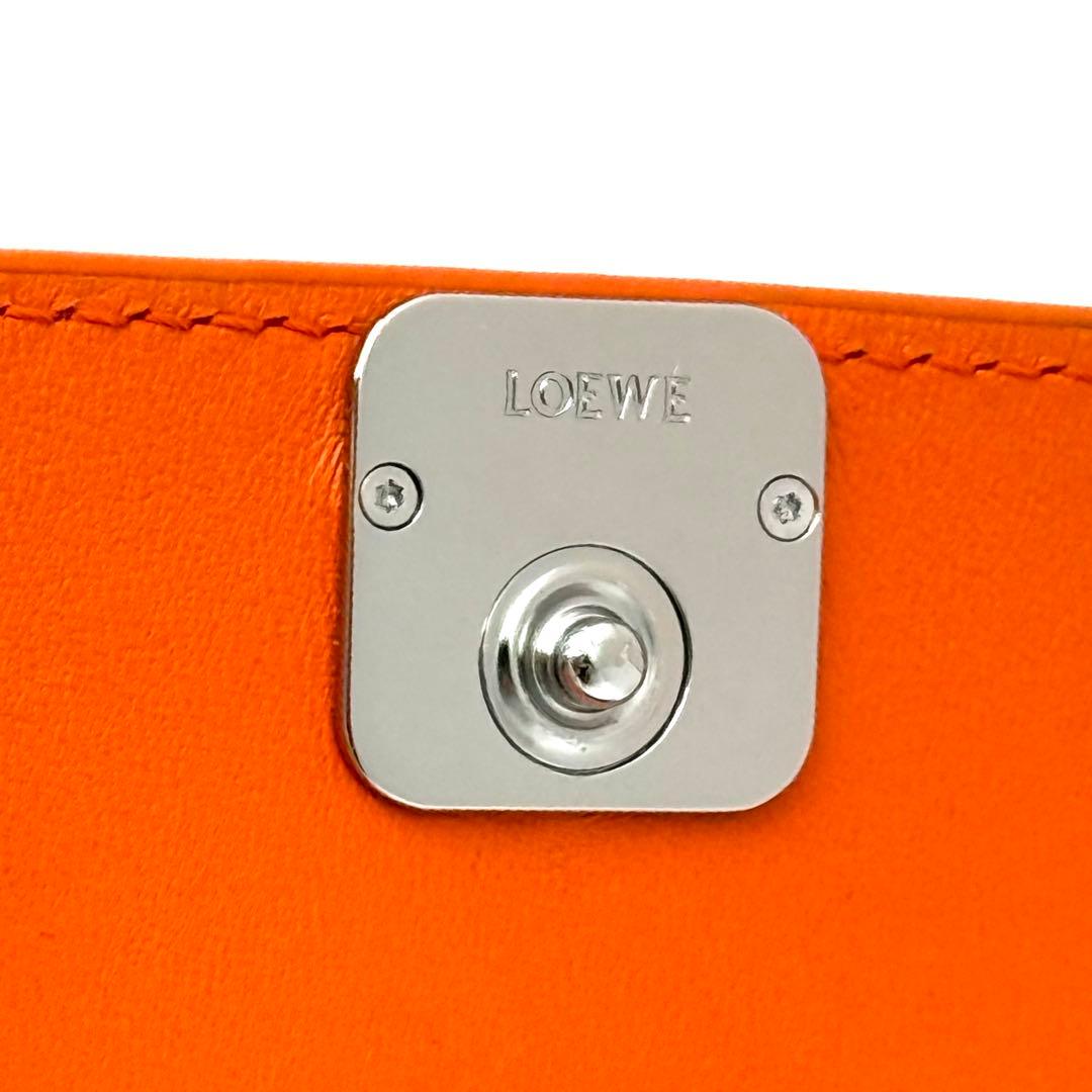 使用わずか✨ロエベ アナグラム トライフォールド オレンジ 財布　箱付　P40