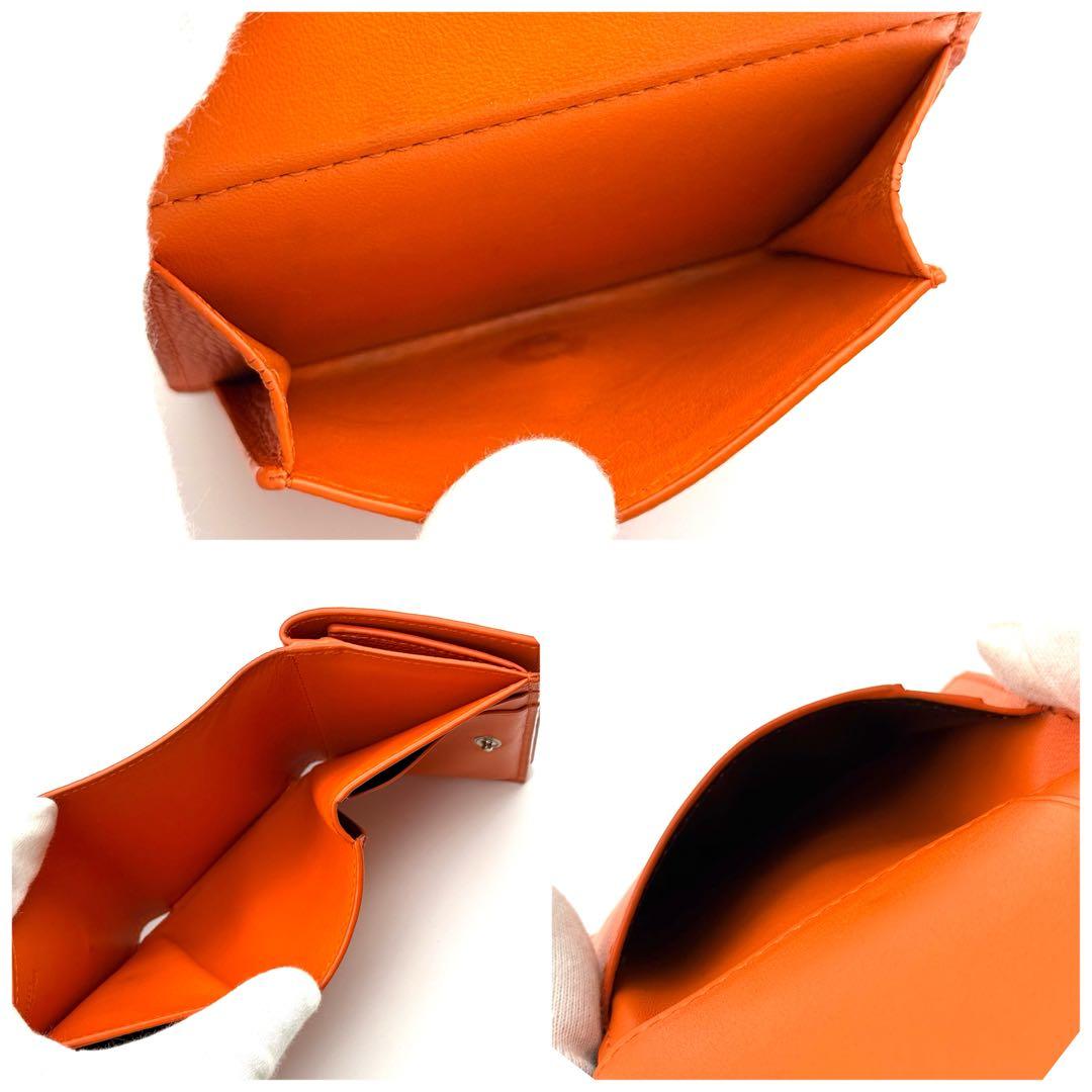 使用わずか✨ロエベ アナグラム トライフォールド オレンジ 財布　箱付　P40