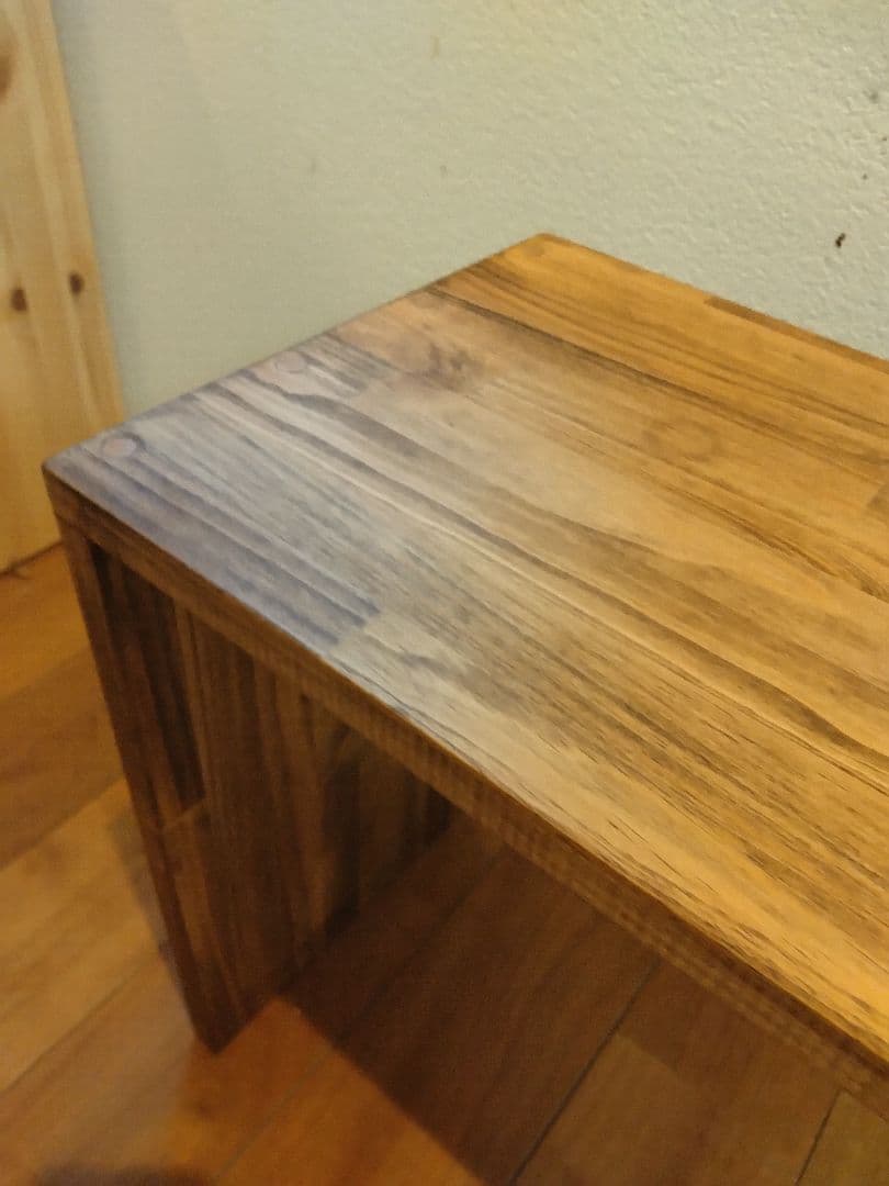 木製　ハンドメイド　オーダー　コの字　サイドテーブル　テレビ台　水槽台