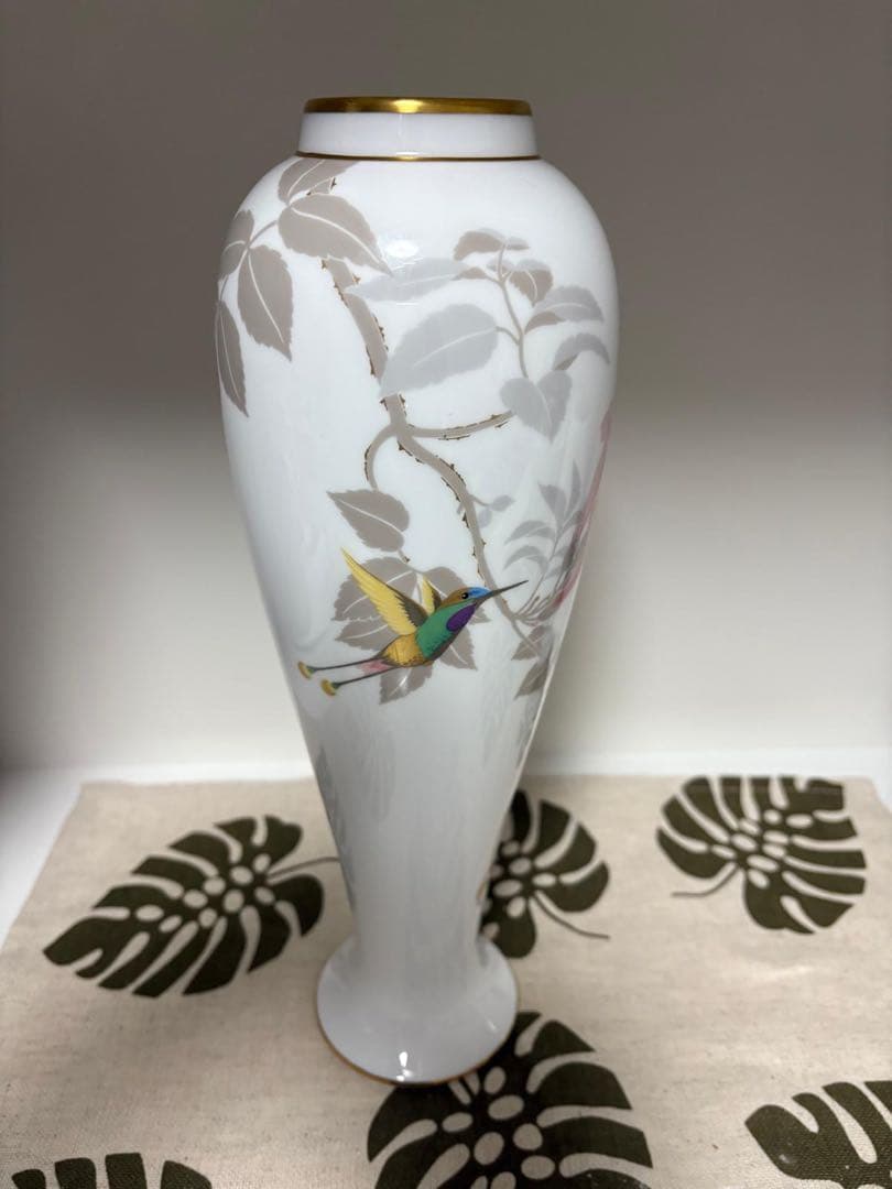 大倉陶園 ハチドリ 花瓶花器 OKURA