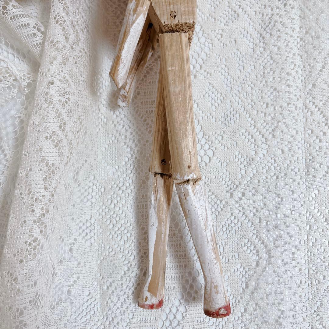 【希少】ペグドール 優しい表情　アンティーク ウッデンドール 木製人形