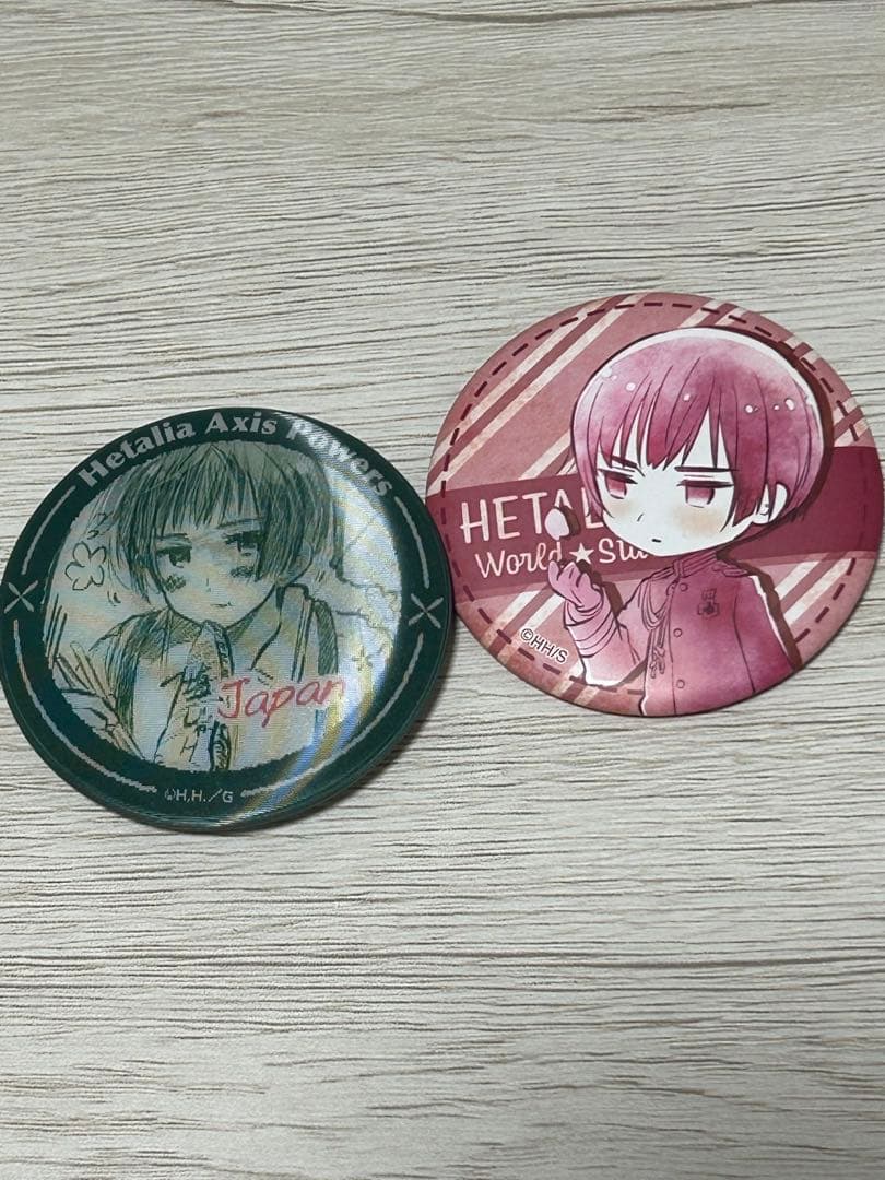 ヘタリア 日本　チェンジング缶バッチ　おまけ付き