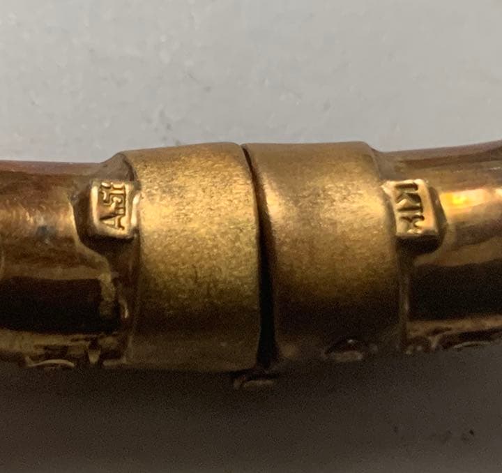 ベ*ン様 ギリシャ　アテネの純金製ブレスレット、アンティーク美術工芸品