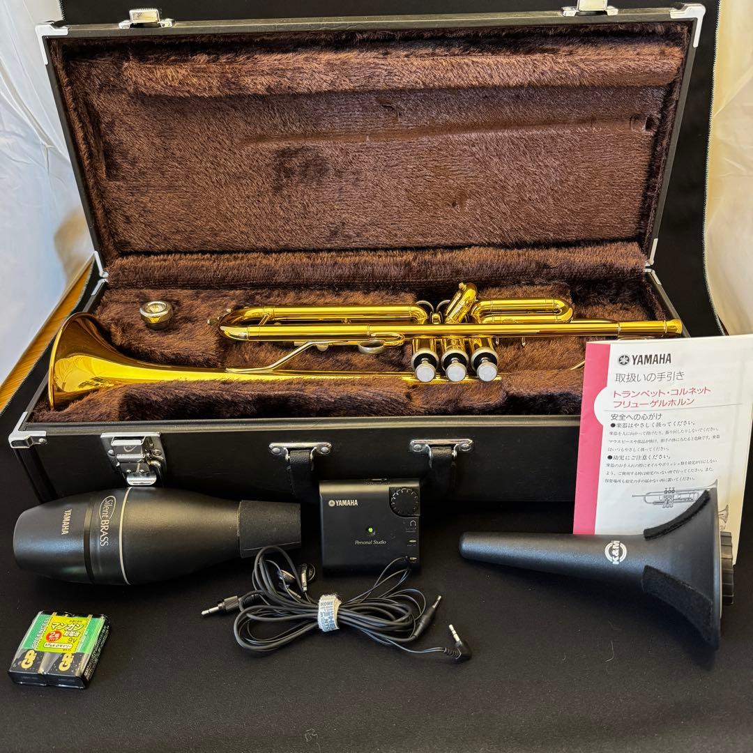 トランペットYAMAHA YTR2335 スタンド サイレントブラス セット