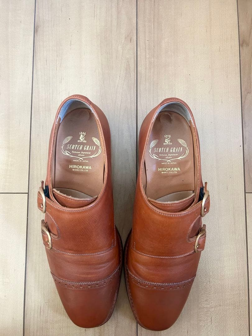 【美品】SCOTCHGRAIN スコッチグレイン ダブルモンク 24.5